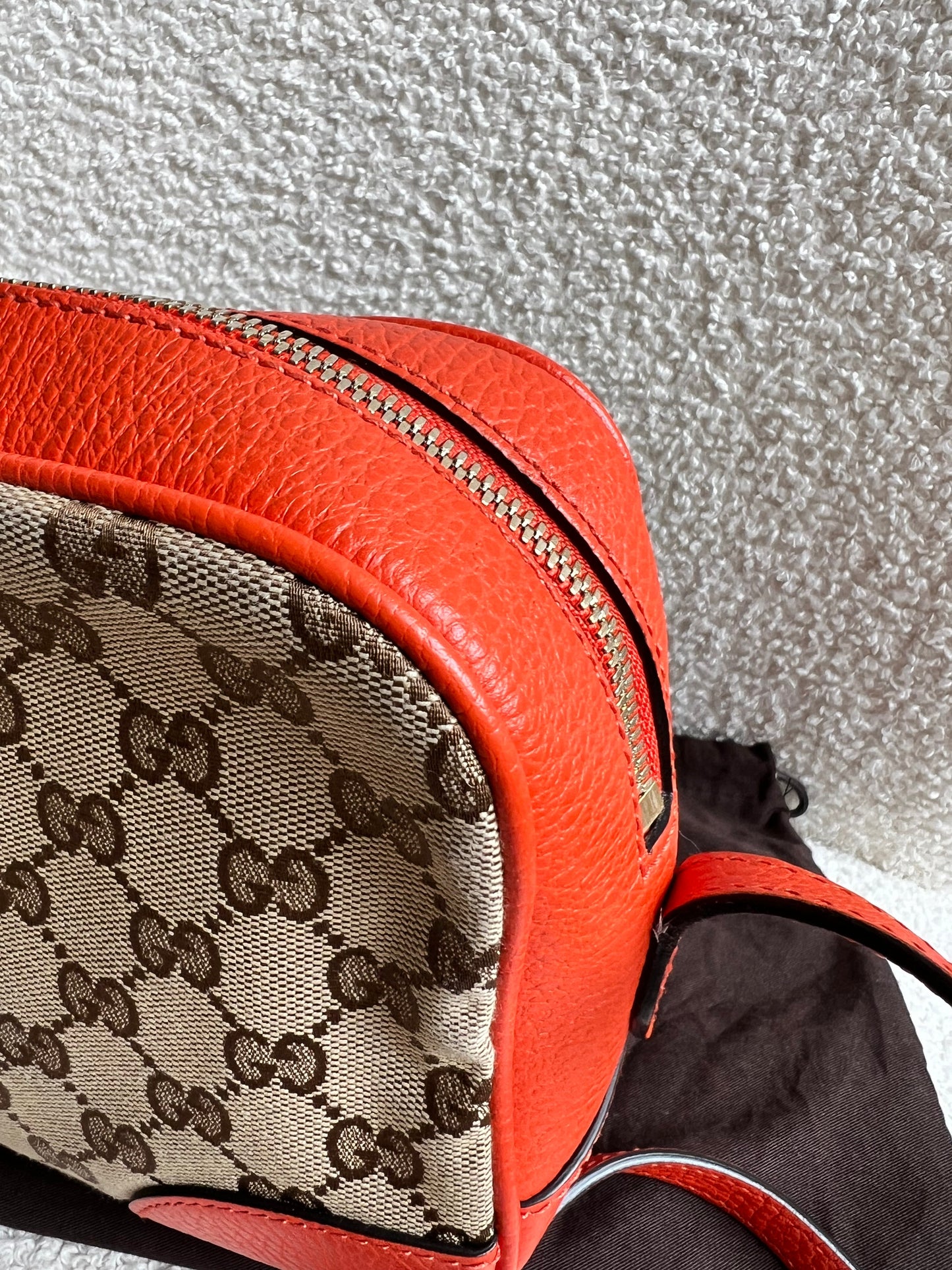 Gucci Bree GG Canvas Orange Small Messenger Bag