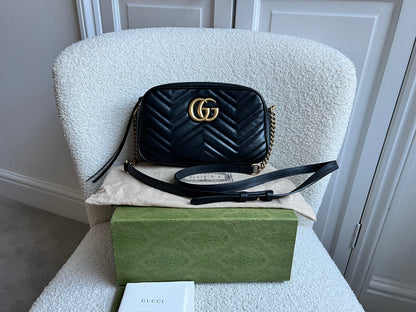 Gucci GG Black Marmont Small Shoulder Bag (RRP £1440)