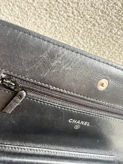 Chanel Wallet on Chain in Black Lambskin Silver Hardware (RRP £2,820)