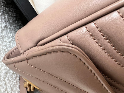 Gucci GG Dusty Pink Marmont Small Shoulder Bag (RRP £2070)
