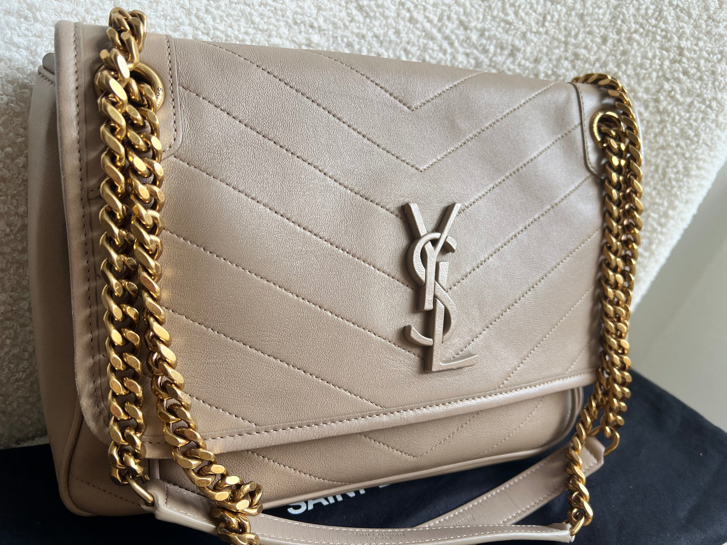 Yves Saint Laurent (YSL) Beige Medium Niki Chain Bag (RRP £2500)