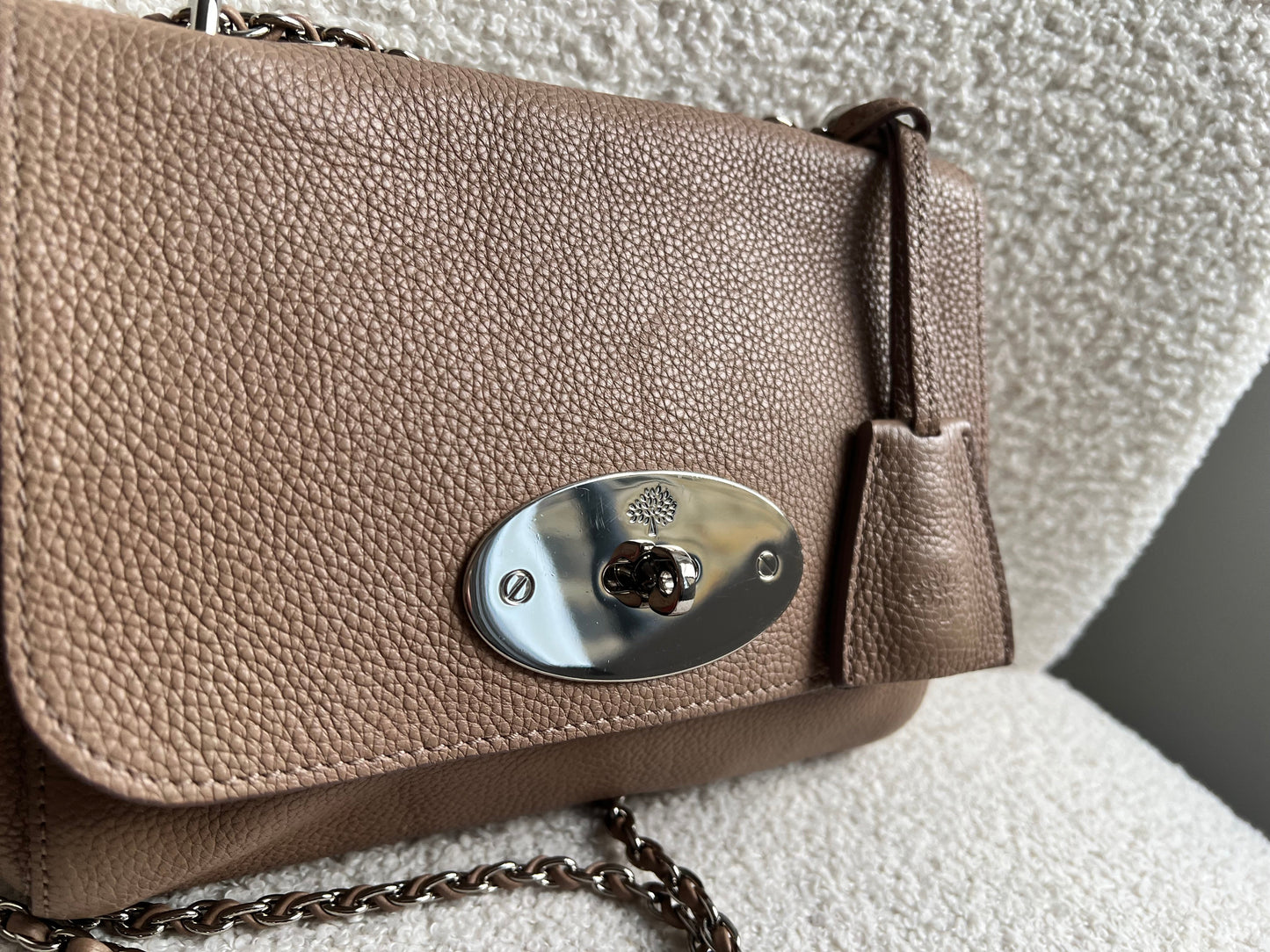 Mulberry Mushroom Grey Regular Lily with Silver Hardware (RRP £995)