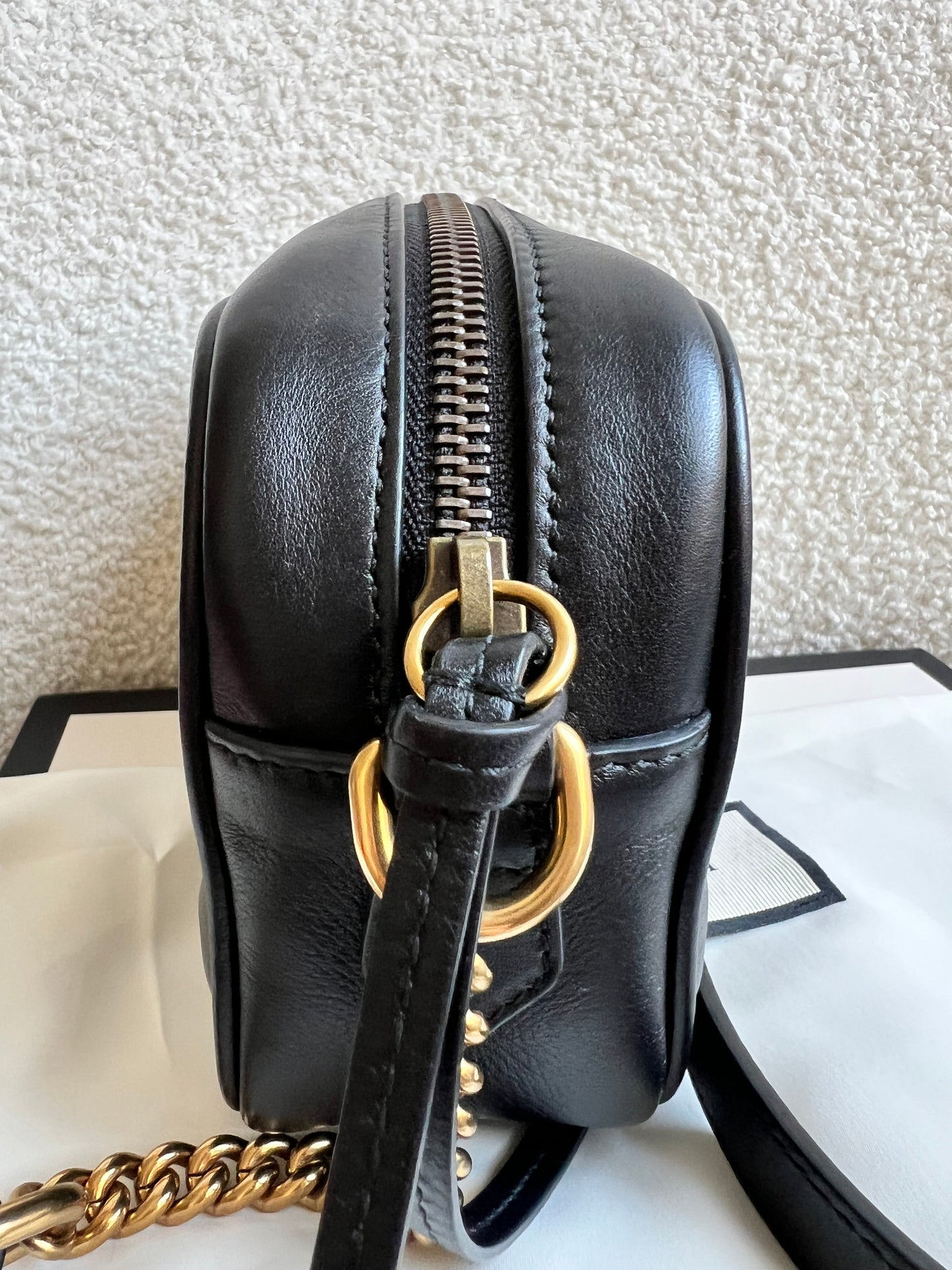 Gucci GG Black Marmont Mini Shoulder Bag (RRP £1,360)
