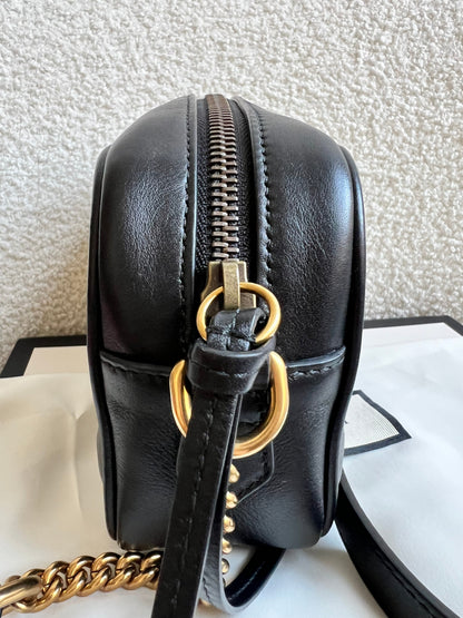 Gucci GG Black Marmont Mini Shoulder Bag (RRP £1,360)