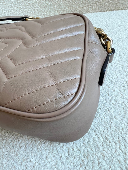 Gucci GG Marmont Dusty Pink Small Shoulder Bag (RRP £1440)