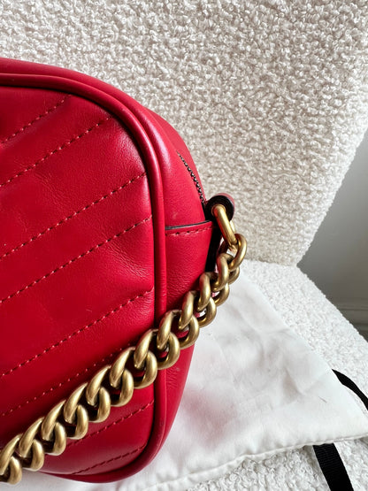 Gucci GG Red Marmont Small Shoulder Bag (RRP £1,440)