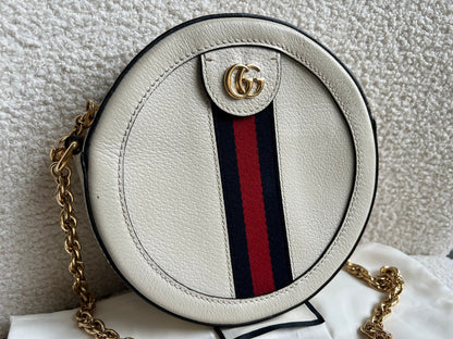 Gucci GG Round White Ophidia Small Shoulder Bag