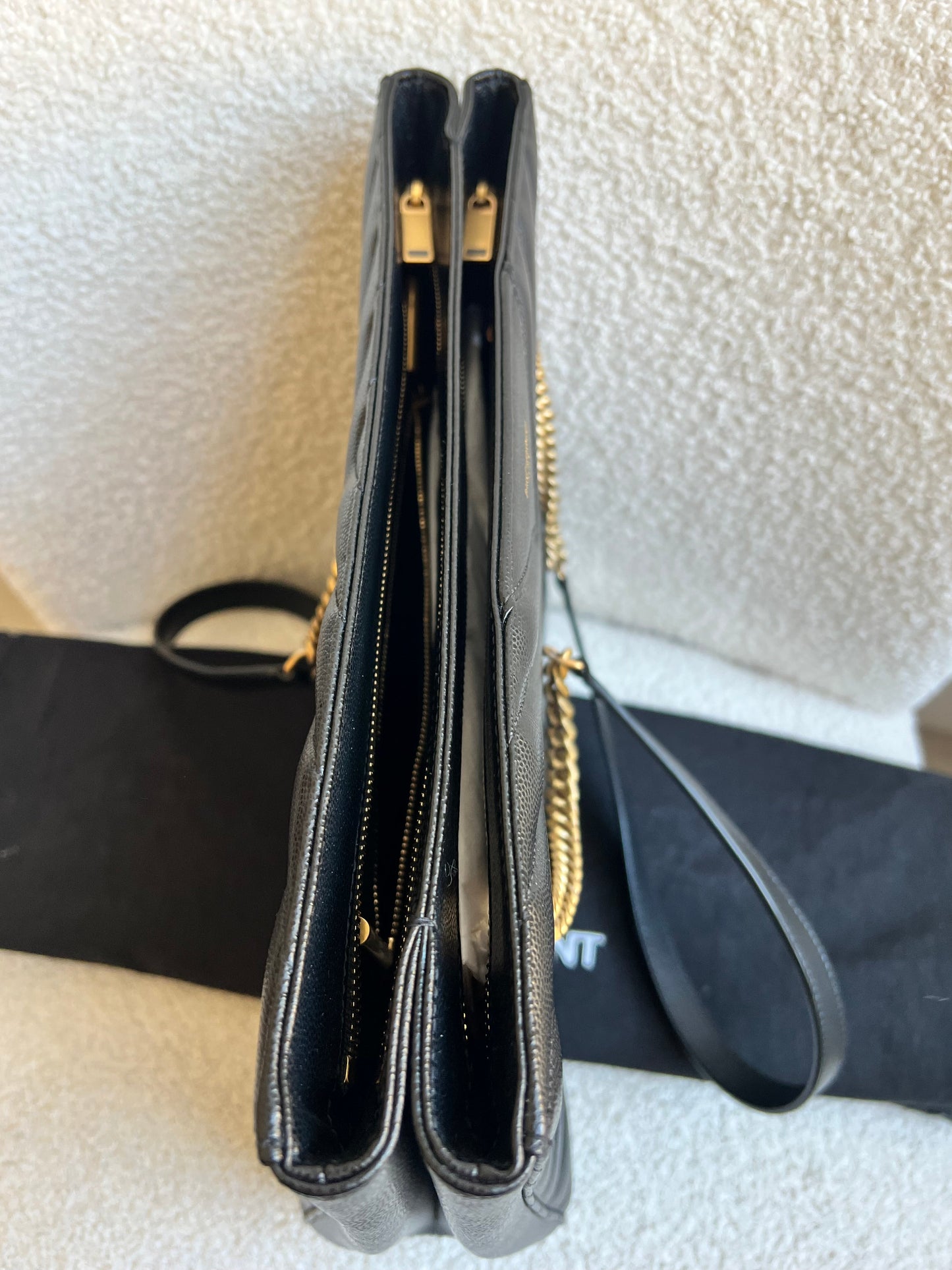Yves Saint Laurent (YSL) Black Tribeca Shopper Tote