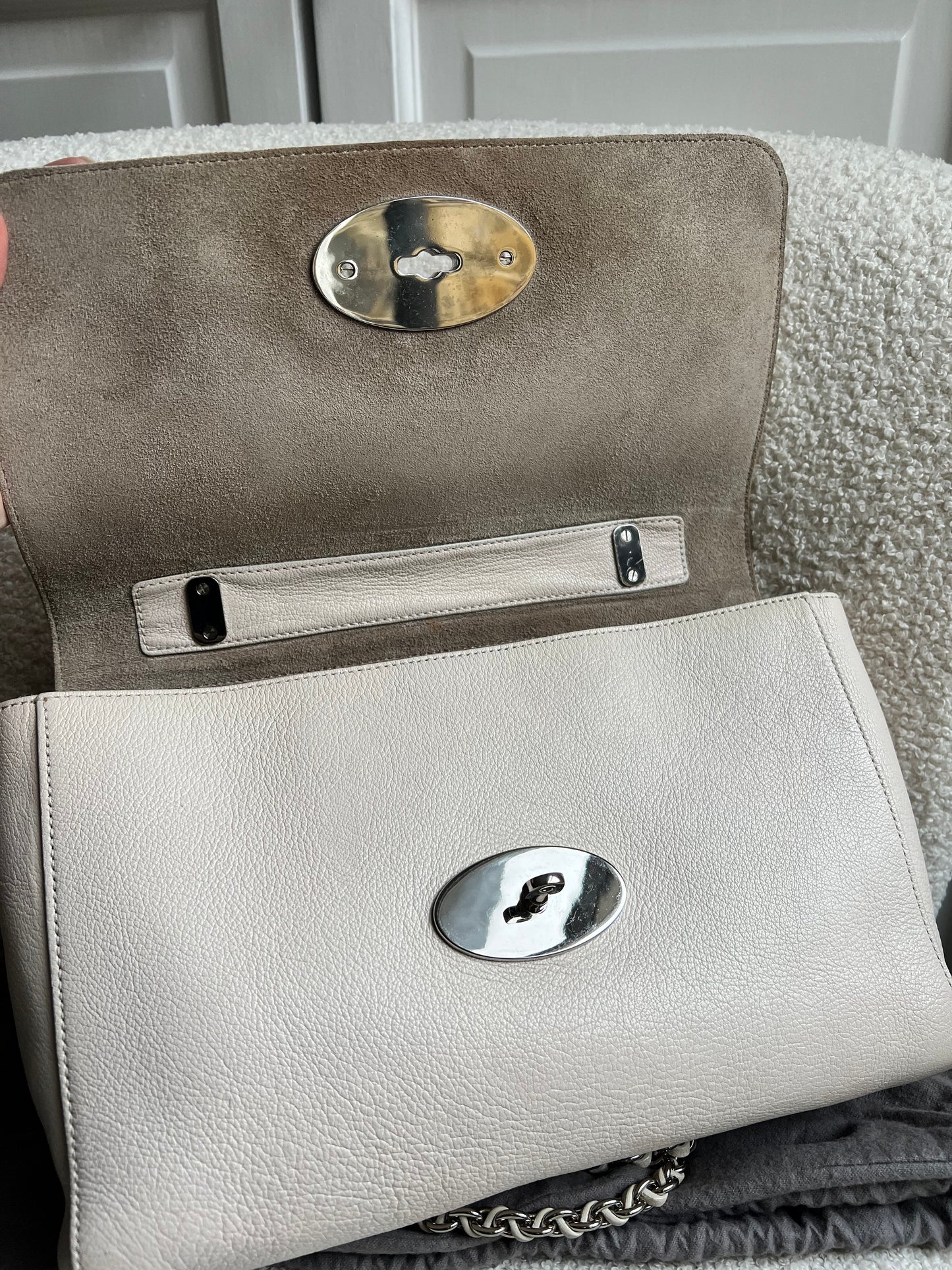 Mulberry White Medium Lily with Silver Hardware (RRP £1095)