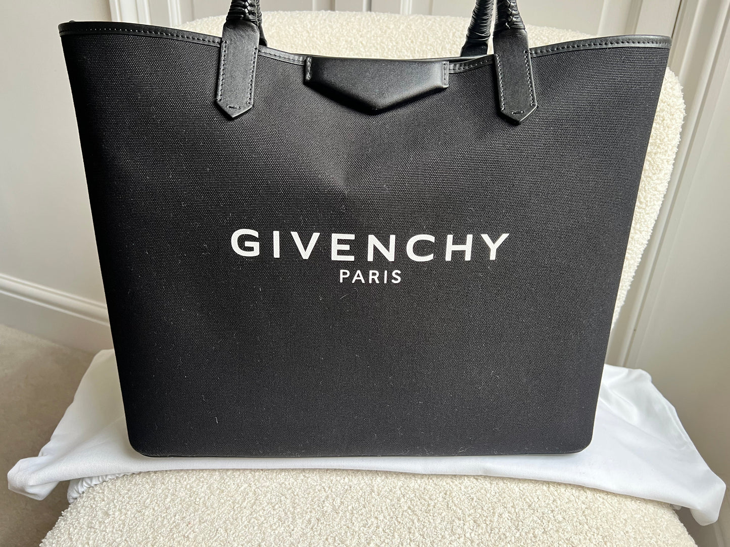 Givenchy Large Antigona Black Canvas Tote Bag