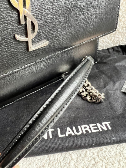 Yves Saint Laurent (YSL) Black Medium Sunset with Silver Hardware (RRP £1,950)