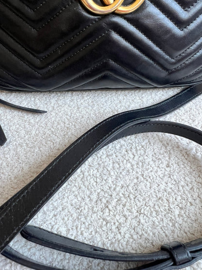 Gucci GG Black Marmont Small Shoulder Bag (RRP £1440)