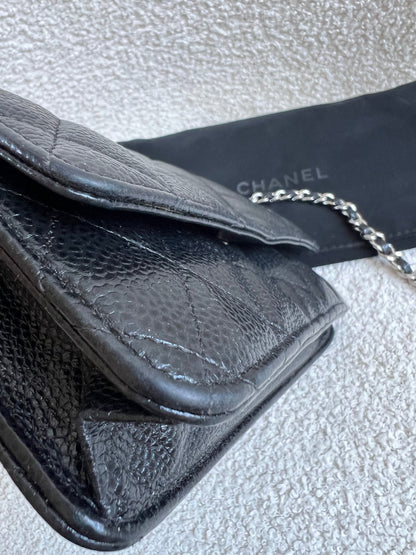 Chanel Wallet on Chain in Black Caviar Silver Hardware (RRP £2,930)