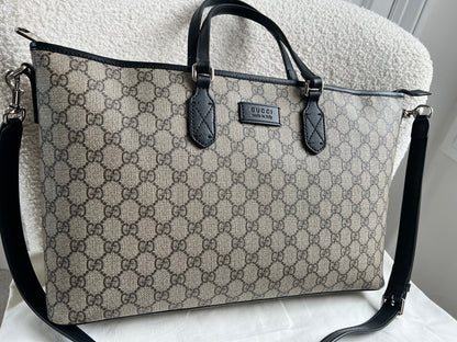 Gucci GG Supreme Coated Canvas Convertible Zip Tote