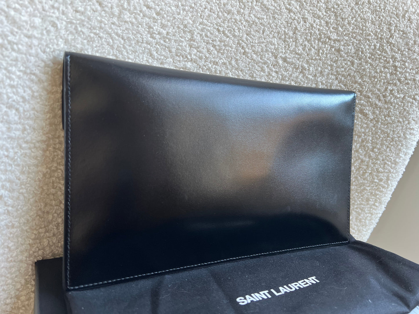 Yves Saint Laurent (YSL) Black Uptown Pouch Clutch (RRP £580)