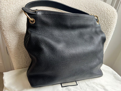 Gucci Soho Large Hobo in Black Pebbled Calfskin