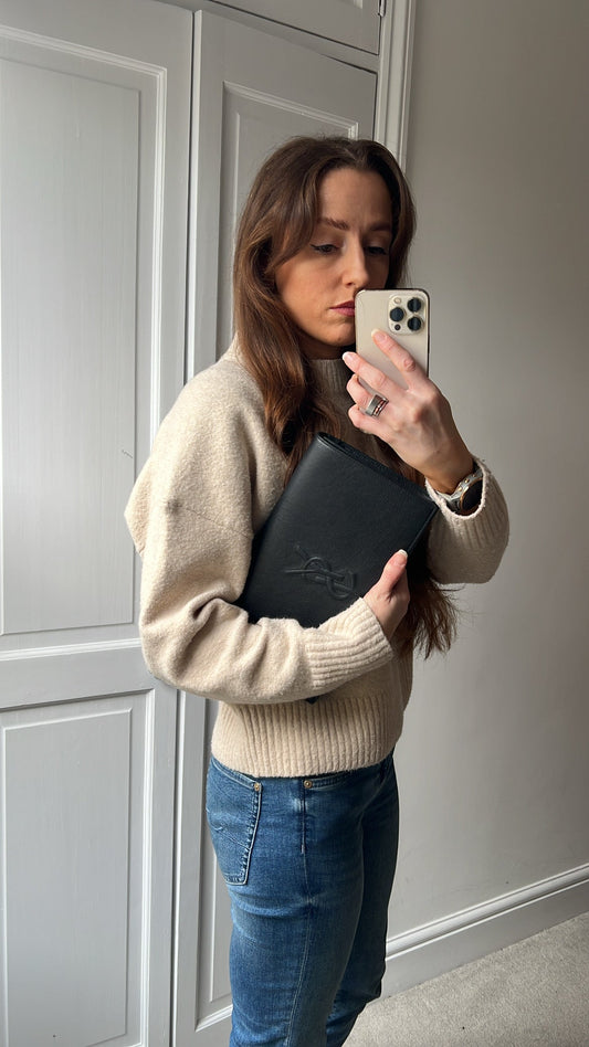 Yves Saint Laurent (YSL) Black Belle de Jour Clutch