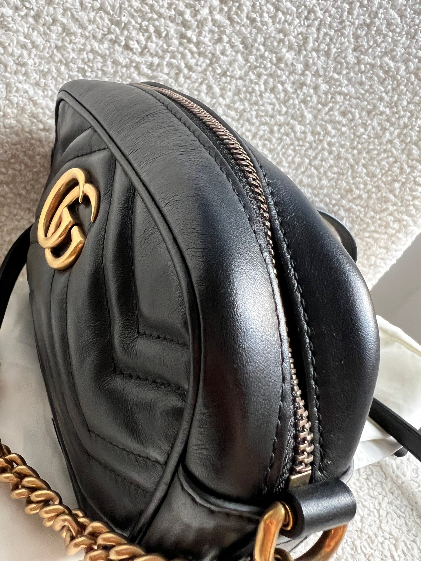 Gucci GG Black Marmont Mini Shoulder Bag (RRP £1,360)