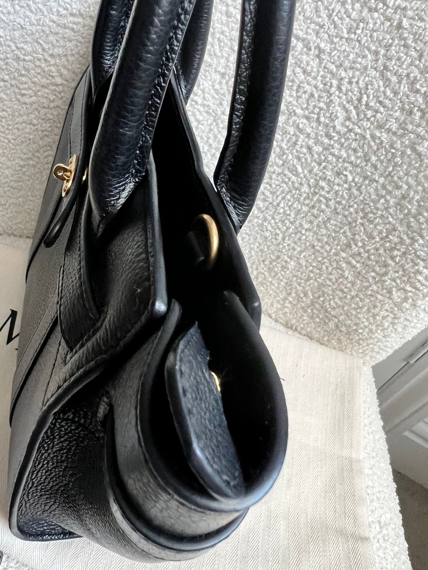 Mulberry Black Mini Zipped Bayswater (RRP £1095)