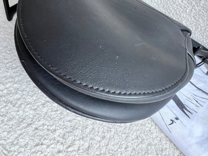 Christian Dior Black Ultra Matte Saddle Bag with Strap