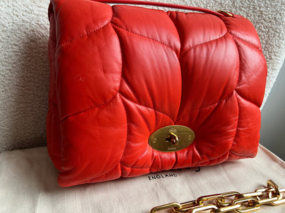 Mulberry Coral Orange Softie in Pillow Effect Nappa Leather (RRP £1650)