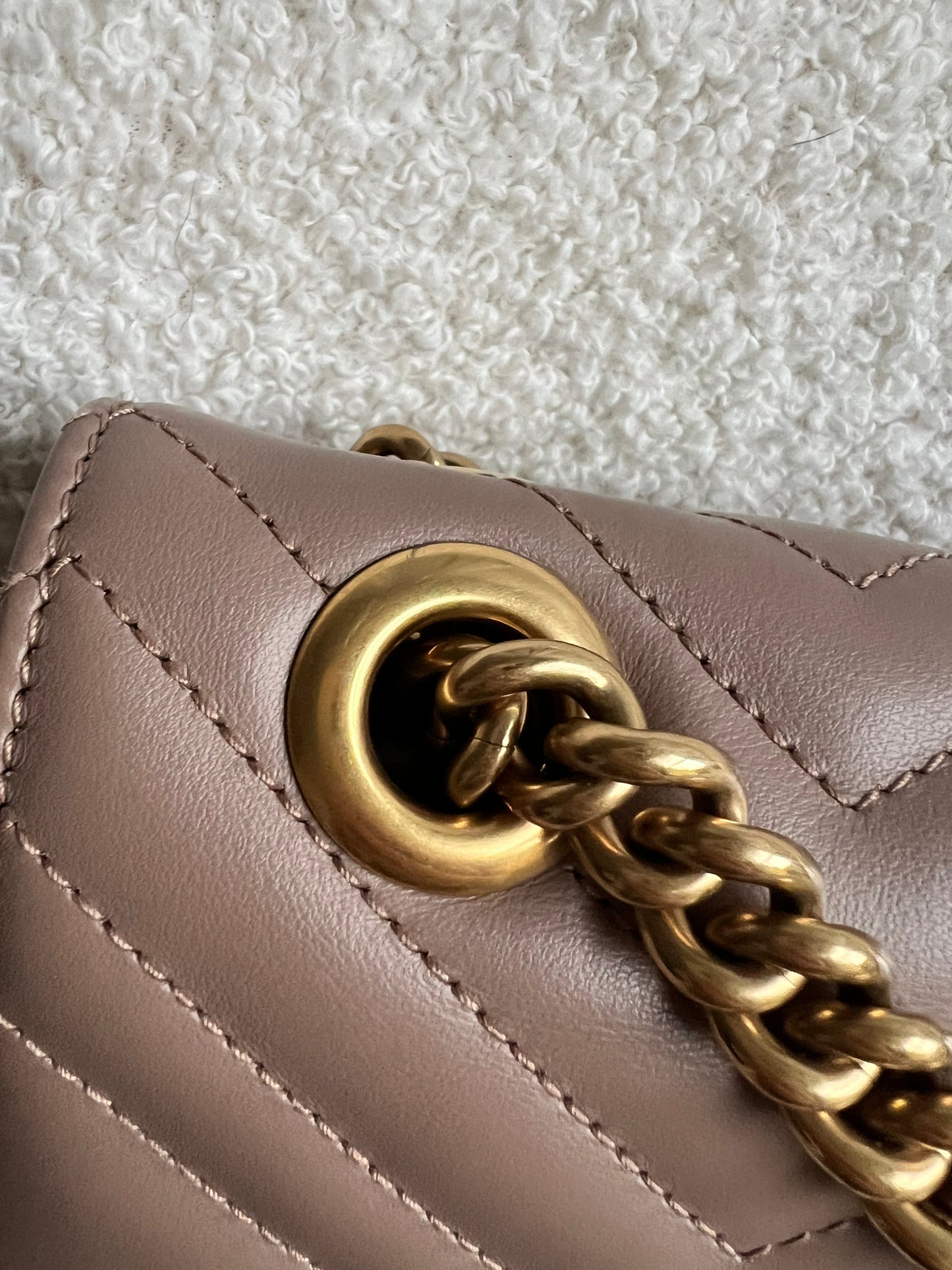 Gucci GG Dusty Pink Marmont Small Shoulder Bag (RRP £2070)