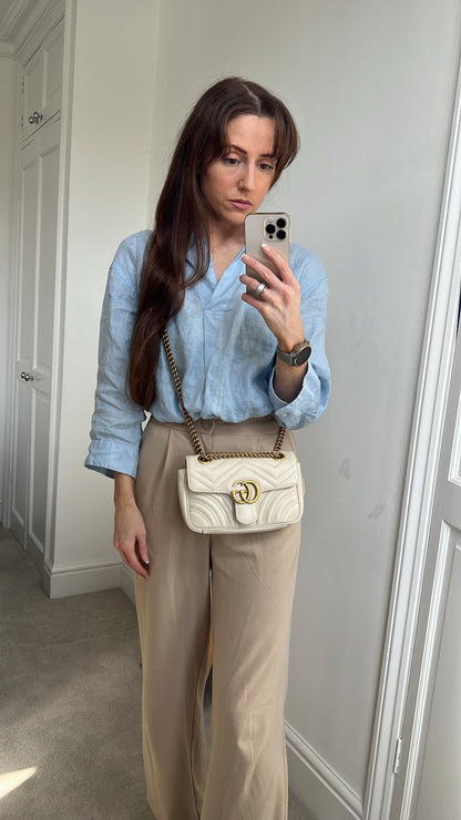 Gucci GG White Marmont Mini Shoulder Bag (RRP £1,890)