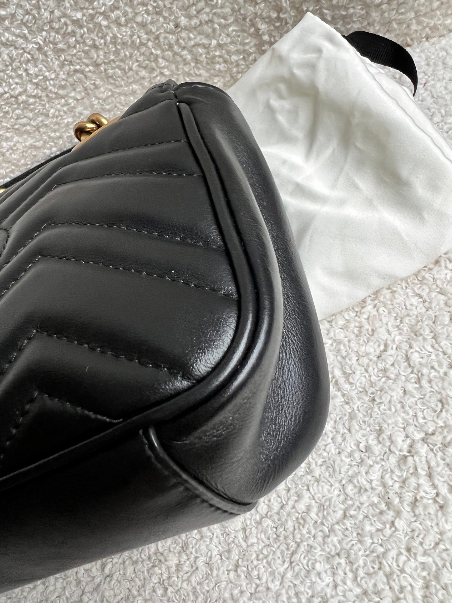 Gucci GG Black Marmont Mini Shoulder Bag (RRP £1,890)