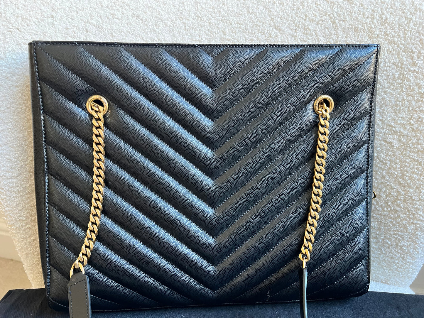 Yves Saint Laurent (YSL) Black Tribeca Shopper Tote