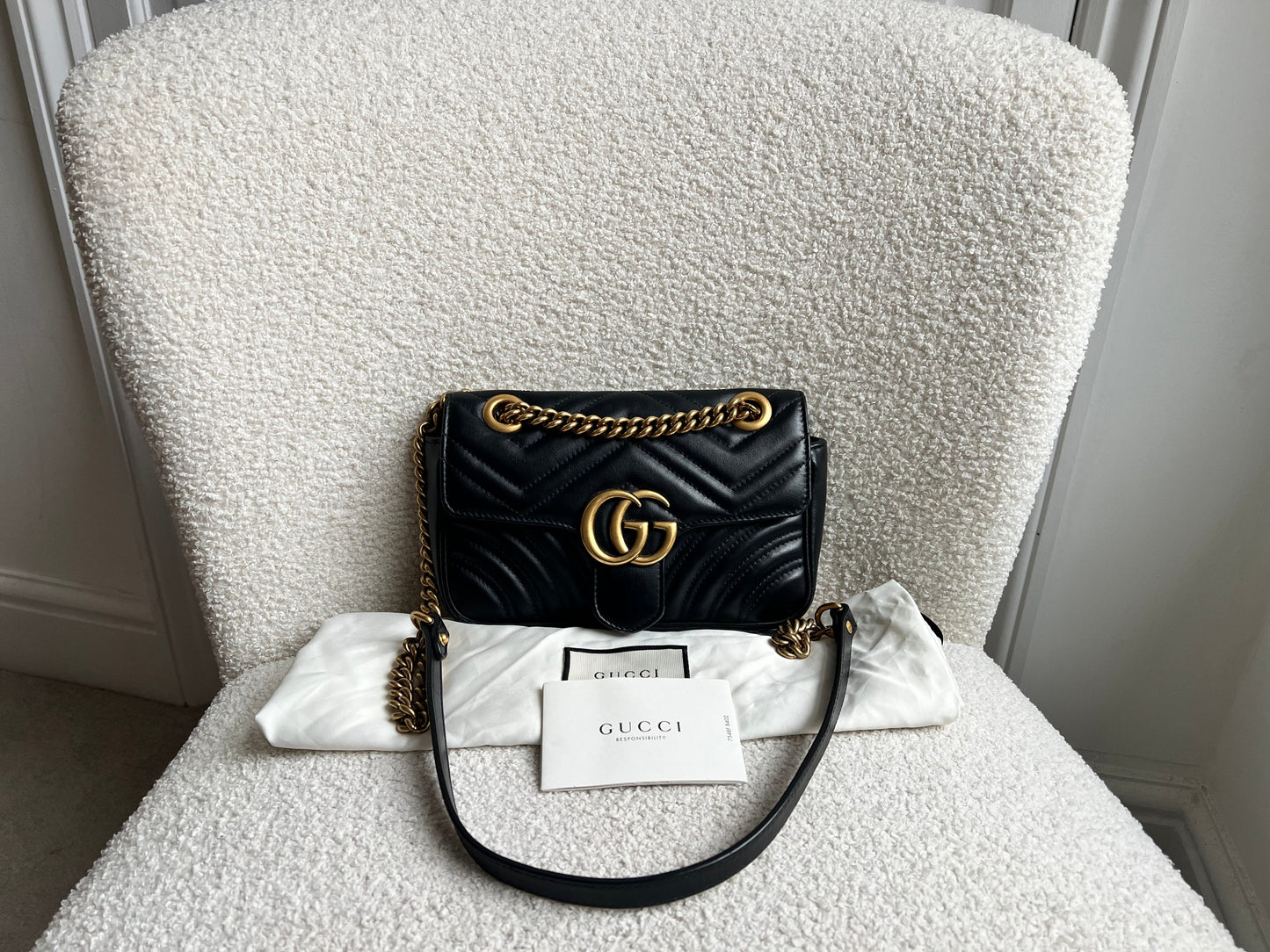 Gucci GG Black Marmont Mini Shoulder Bag (RRP £1,890)