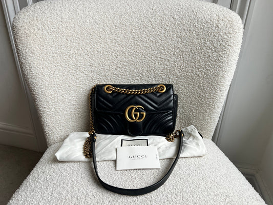 Gucci GG Black Marmont Mini Shoulder Bag (RRP £1,890)