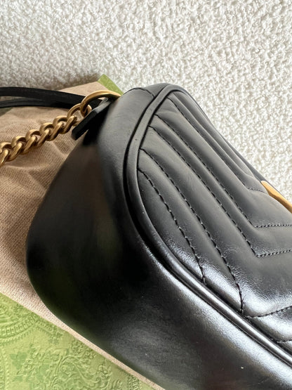 Gucci GG Black Marmont Small Shoulder Bag (RRP £1440)