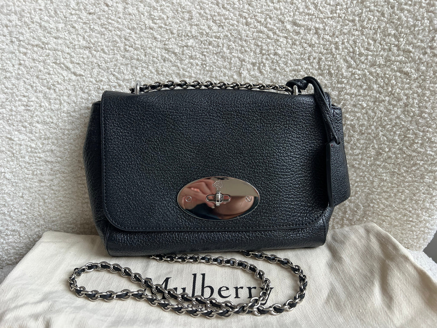 Mulberry Black Regular Lily with Silver Hardware (RRP £995)