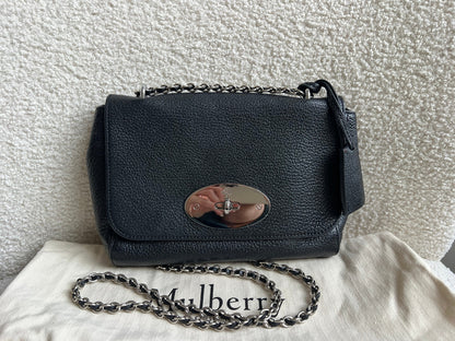 Mulberry Black Regular Lily with Silver Hardware (RRP £995)