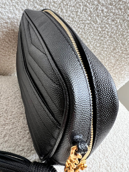 Yves Saint Laurent (YSL) Black Mini Lou Camera Bag (RRP £1285)