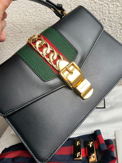 Gucci Navy Blue Sylvie Small Bag (RRP £1,920)