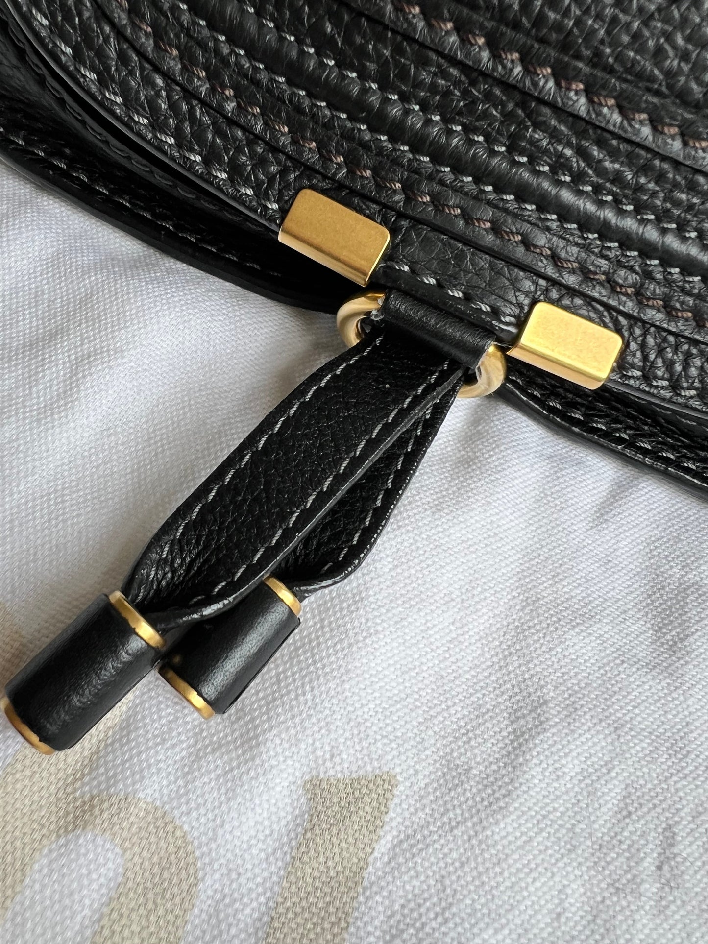 Chloe Black Mini Marcie Double Carry Bag