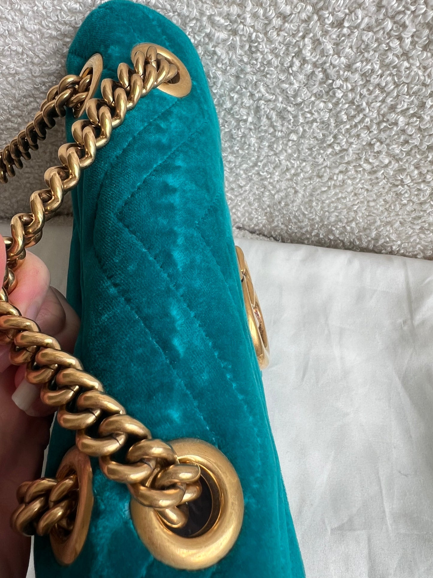 Gucci GG Mini Velvet Marmont Mini Shoulder Bag (RRP £1295)