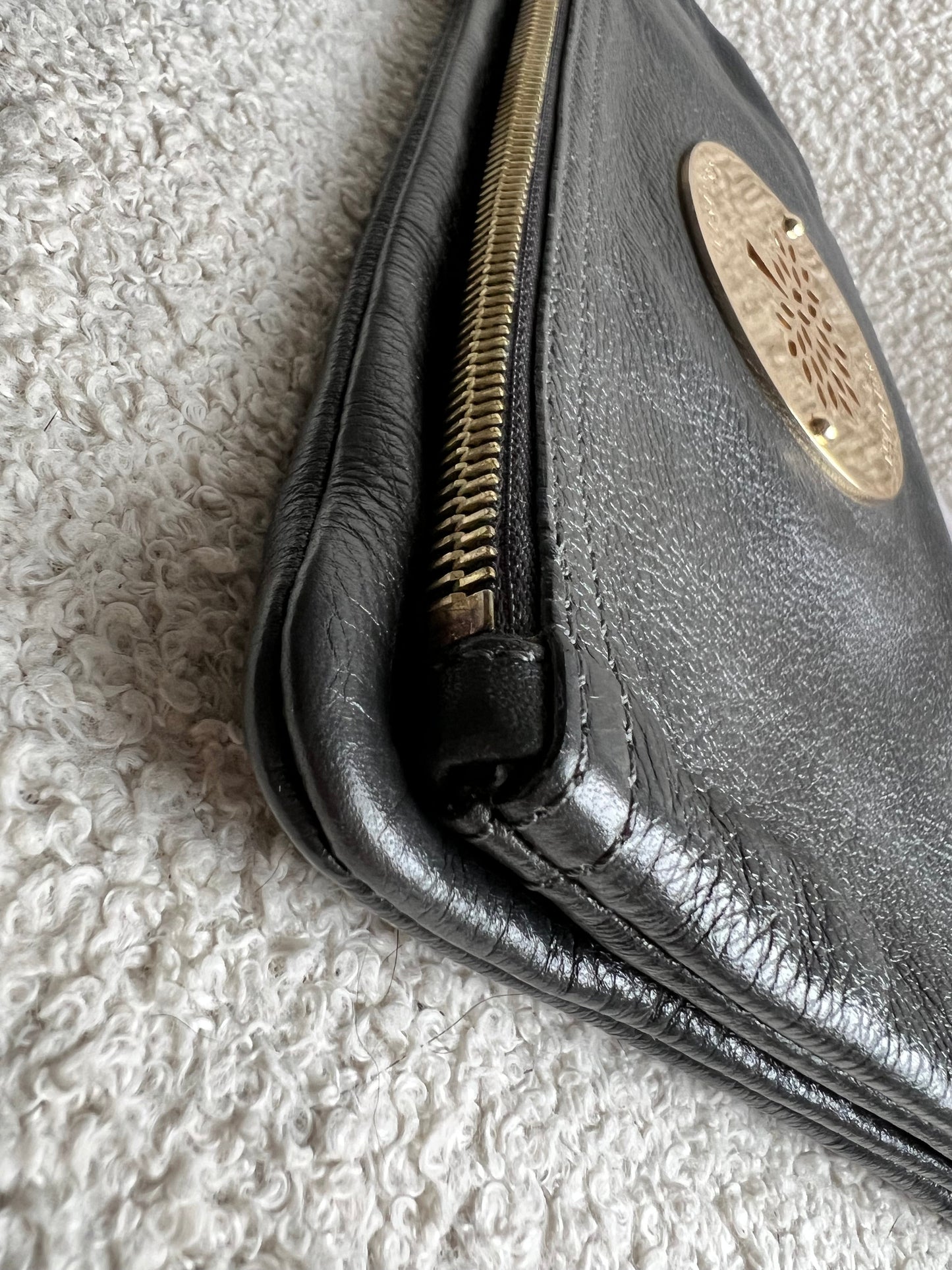 Mulberry Dark Grey Daria Clutch (RRP £550)