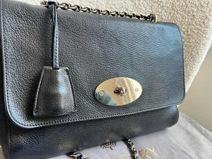 Mulberry Black Medium Lily with Silver Hardware (RRP £1095)
