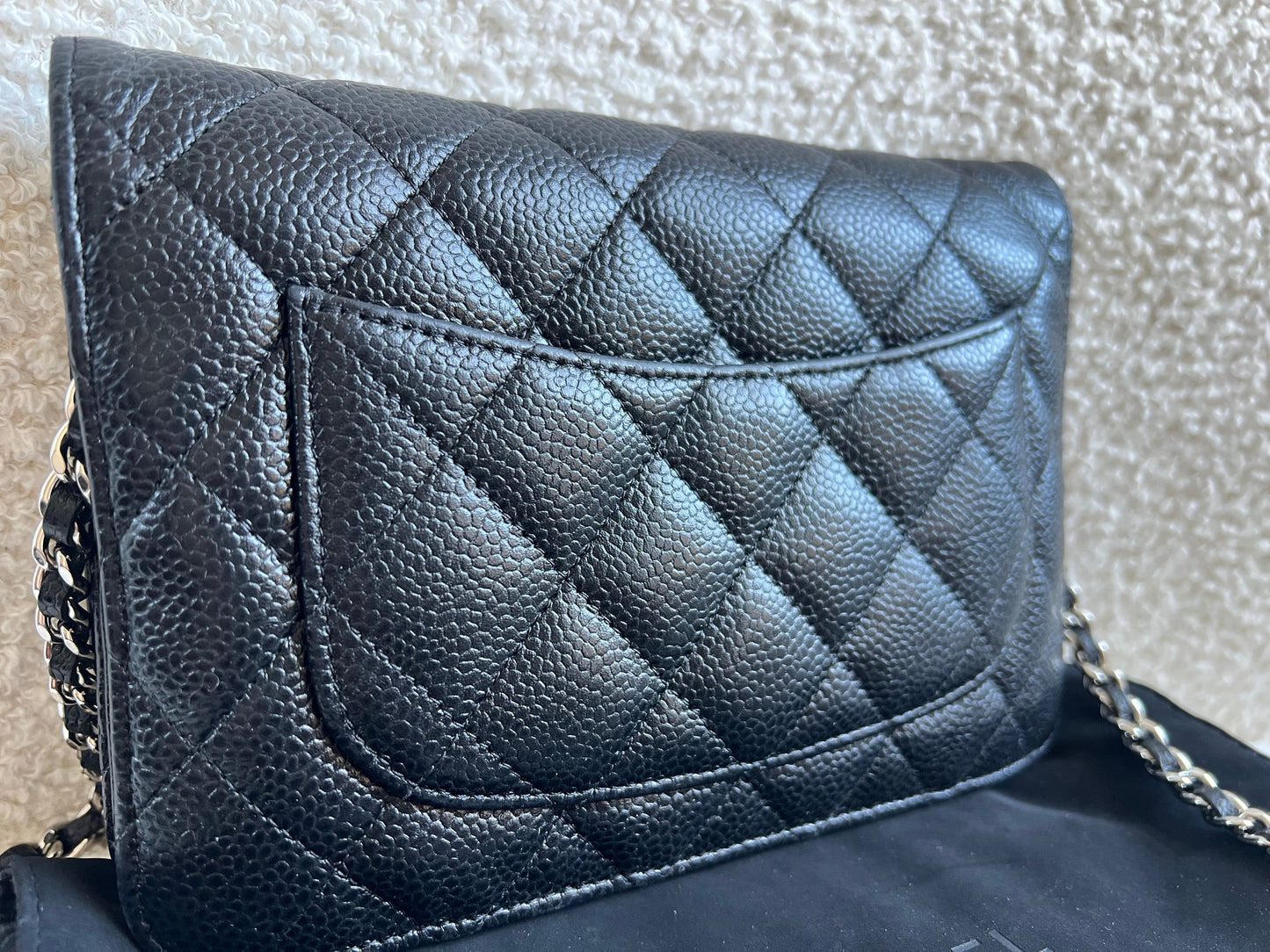Chanel Wallet on Chain in Black Caviar Silver Hardware (RRP £2,930)