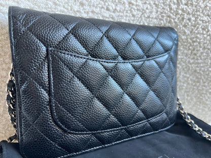 Chanel Wallet on Chain in Black Caviar Silver Hardware (RRP £2,930)