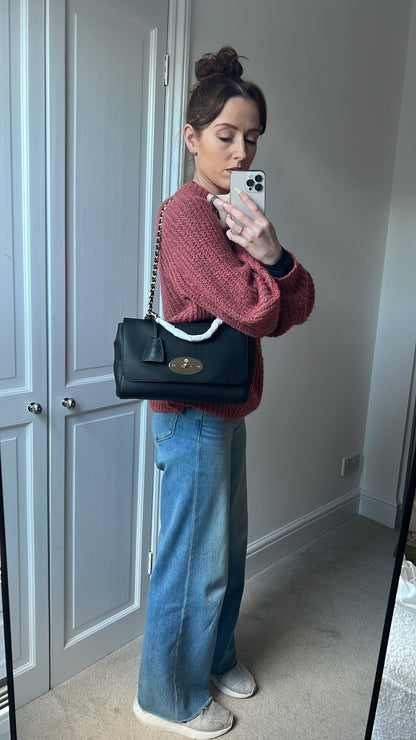 Mulberry Black Medium Top Handle Lily (RRP £1075)