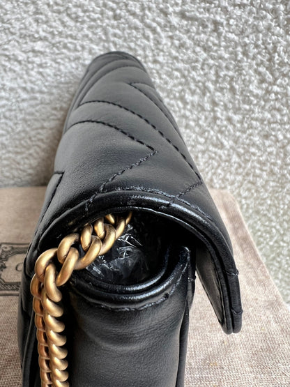 Gucci GG Black Marmont Super Mini Shoulder Bag (RRP £985)