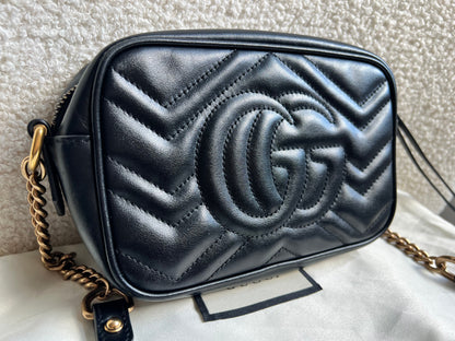 Gucci GG Black Marmont Mini Shoulder Bag (RRP £1,360)