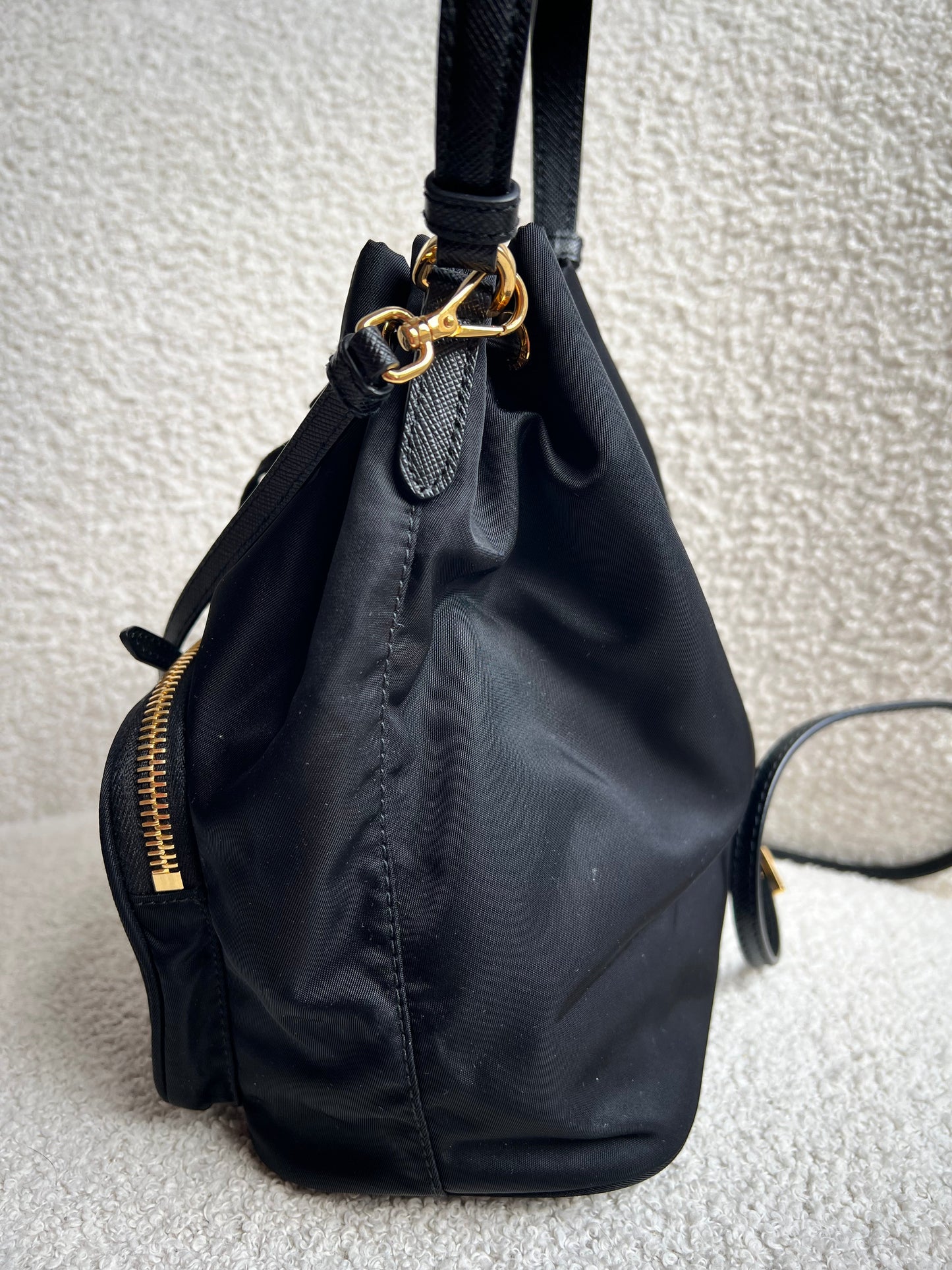 Prada Re-Nylon Duet Black Bucket Bag (RRP £1380)