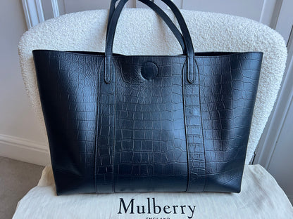 Mulberry Black Matte Croc Bayswater Tote (RRP £845)