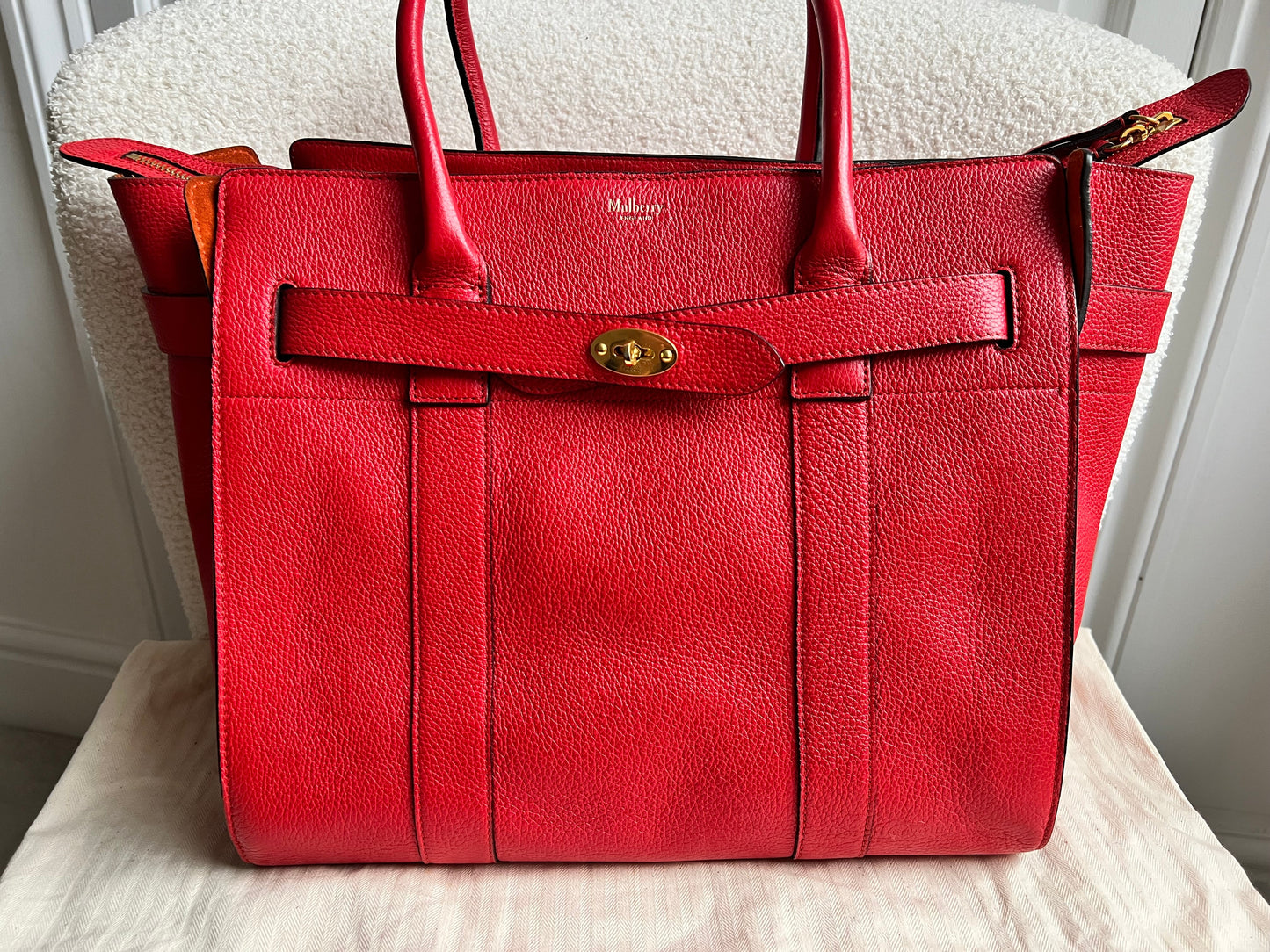 Mulberry Fiery Red Zipped Bayswater (RRP £1,350)