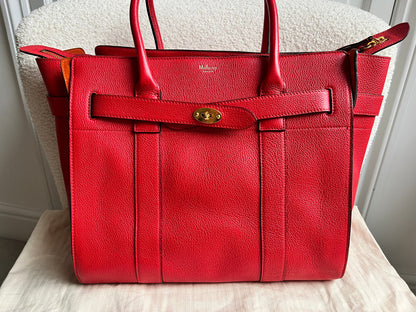 Mulberry Fiery Red Zipped Bayswater (RRP £1,350)