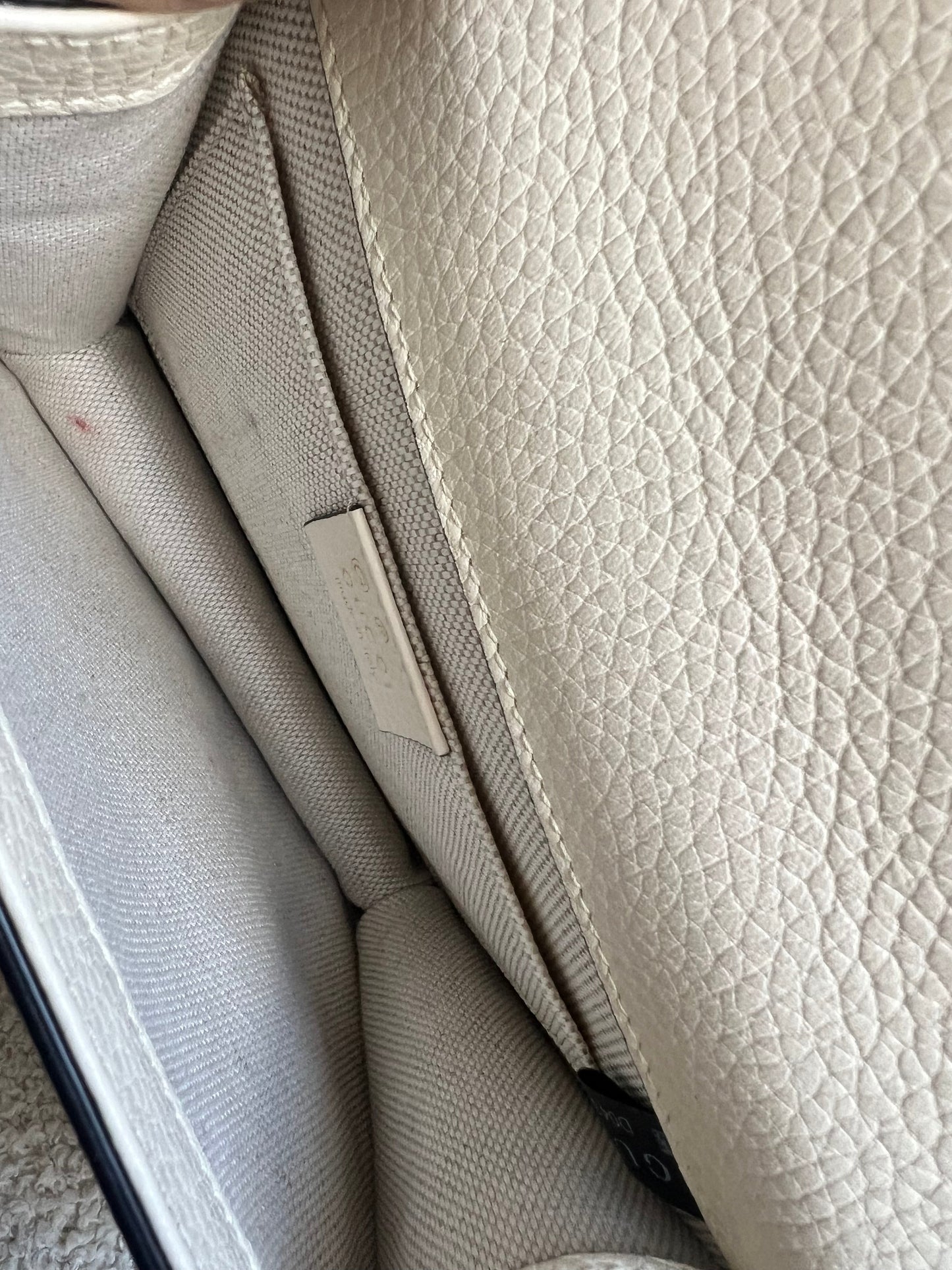 Gucci Cream GG Marmont Chain Mini Bag